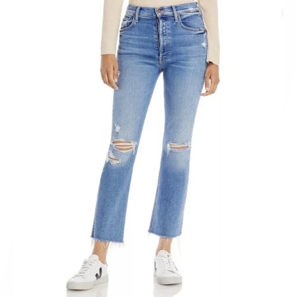 Mother Hustler Ankle Fray Jeans